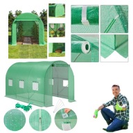 TUNEL FOLIOWY 7,5m2 OGRODOWY SZKLARNIA MOCNA KONSTRUKCJA FOLIA 2,5X 3 X 2 M