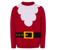 TOWNLAND świąteczny SWETER świeci i gra LED Mikołaj S NOWY