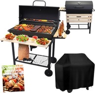 GRILL WĘGLOWY OGRODOWY NA LATO HECKERMANN DWU RUSZTOWY RUSZT CHROMOWANY