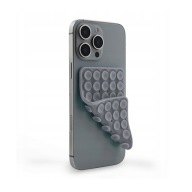 SAMOPRZYLEPNA SILIKONOWA PRZYSSAWKA UCHWYT DO TELEFONU NA ETUI SZARY