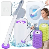 SZCZOTKA DO WC Z WYMIENNYMI WKŁADAMI POJEMNIK UCHWYT 16 WKŁADÓW WYMIENNYCH