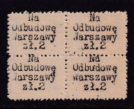 Na odbudowę Warszawy zł 2, przedruk maszynowy na pomocy zimowej