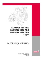 Case FARMALL 95U Pro, 105U Pro, 115U Pro - instrukcja obsługi ciągników PL