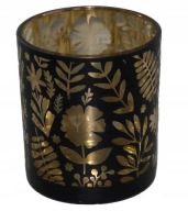 Lampion świecznik złote wnętrze piękny efekt światła