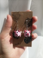 Kolczyki zwierzęta - latające świnki - rękodzieło, stal nierdzewna