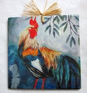 Robótkownia Kafelek obrazek 15x15 Ptak ptaki Kogut gałązka