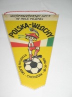 POLSKA - WŁOCHY stadion Śląski CHORZÓW 1985 PROPORCZYK OZPN Katowice