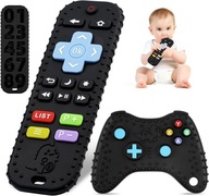 GRYZAK DLA NIEMOWLĄT ZABAWKI DO ŻUCIA PILOT ZĄBKOWANIE czerń KOLOR