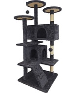 WYSOKI DRAPAK dla kota 7 poziomów LEGOWISKO STABILNY z zabawkami 138 cm