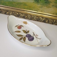 Półmisek porcelanowy | Royal Worcester | Anglia | owoce | złocenia | 26 cm