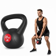 KETTLEBELL WINYLOWY 10KG KULA ODWAŻNIK DO ĆWICZEŃ BITUMICZNY CORE SIŁA