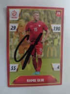 Karta panini autograf Polska Kamil Glik PZPN