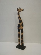 FIGURKA rzeźba DREWNIANA DO GABLOTY ŻYRAFA