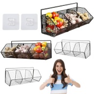 PÓŁKA KUCHENNA WISZĄCA NAŚCIENNA ŚCIENNA KOSZYK ORGANIZER NA LODÓWKĘ ŚCIANĘ