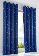 Zasłony zaciemniające gwiazdki kółka przelotki 175 cm