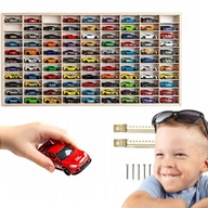 PÓŁKA NA SAMOCHODZIKI AUTKA RESORAKI NA SCIĄNĘ ORGANIZER 80 MIEJSC SKLEJKA