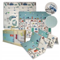 Piankowa dwustronna mata edukacyjna XPE 200x180cm duża składana dla dzieci