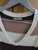 TUNIKA sweterkowa PASY BRĄZ Terranova S