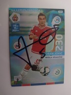 Karta panini autograf Wisła Kraków sezon 15/16 Jović Najlepszy Obrońca