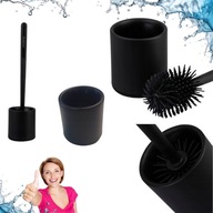 SZCZOTKA DO WC CLEANGANG CZARNA MATOWA NA STOJAKU SILIKONOWA