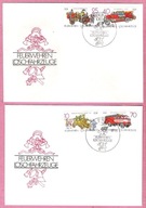 DDR 1987, FDC 2kop. straż pożarna, ratownictwo