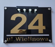 Tabliczka Adresowa 40x30 cm z Podświetleniem led