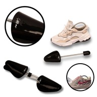 Czarne regulowane prawidła do butów 39-46, plastikowe, 1 para