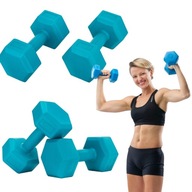 ZESTAW HANTLI HANTLE BITUMICZNE CIĘŻARKI DO ĆWICZEŃ FITNESS SIŁOWNIA 2X2 KG