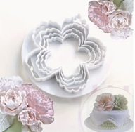 Forma do masy cukrowej gipsowej róża piwonia kwiat dekoracja 4 sztuki