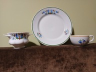 CHODZIEŻ LUBIANA TALERZ BULIONÓWKA FILIŻANKA STYL LUDOWY CEPELIA VINTAGE