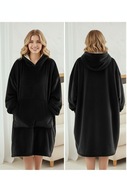 KOCOBLUZA OVERSIZE XXL Z KAPTUREM - GRUBA BLUZA KOC DO DOMU i TV SMART