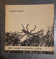jak owad w piasku słów - zbiór poezji Krzysztofa Solińskiego