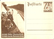 ADOLF HITLER Z ŁOPATĄ-postkarte -autostrada