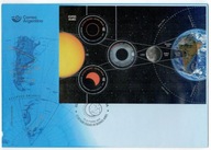 Argentyna 2021 FDC Znaczki Blok 176 kosmos zaćmienie Słońca mapa