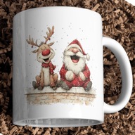 Kubek świąteczny Mikołaj i renifer