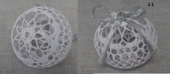 Bombki szydełkowe 9cm, wzór nr 11 Boże Narodzenie