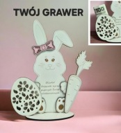 Personalizacja, Zając Wielkanoc, uchwyt na pieniądze, jajko, prezent,grawer
