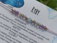 Ryby. Bransoletka na szczęście, kamienie, amulet. Znak zodiaku.