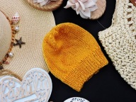Fashion - musztardowa czapeczka r 68/74