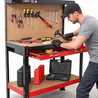 STÓŁ WARSZTATOWY ROBOCZY NARZĘDZIOWY DO GARAŻU PRACOWNIA BLAT NA NARZĘDZIA