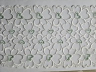 Haft stabilny na tiulu biały szerokość 18cm