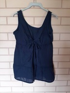 Granatowa bluzka top na ramiączkach oversize S/M