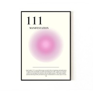 PLAKAT liczby anielskie 111 auraposter plakaty na ścianę plakat dekoracyjny