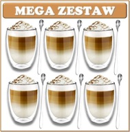 SUPER ZESTAW Szklanki Termiczne Latte 6 szt. 350ml