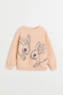 Bluza z nadrukiem króliczki H&M 134/140