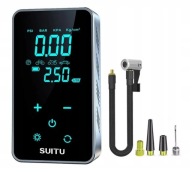 SUITU Elektryczna Pompka Rowerowa PowerBank Kompresor USB