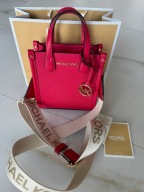 Michael Kors mini torebka Maple XS Shopper różowa logowany pasek + brelok