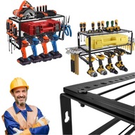 REGAŁ GARAŻOWY ŚCIENNY METALOWY PÓŁKA ORGANIZER WIESZAK 60x19,5x20,5 cm