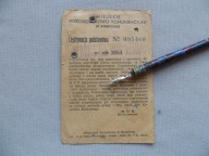KRAKÓW MPK - LEGITYMACJA 1953/1954 KOMISJA ARBITRAŻOWA W KRAKOWIE