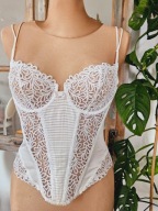 biuster biustonosz bra gorset koronkowy top fiszbiny 75C